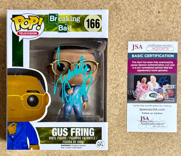 Giancarlo Esposito Signed Breaking Bad Gus Fring Vaulted Funko Pop! #166 With JSA COA
