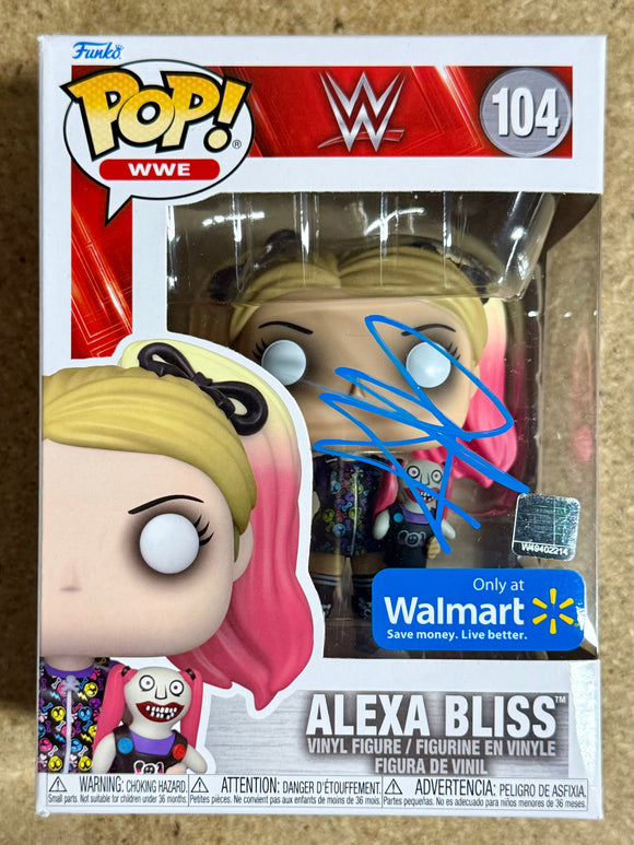 Alexa Bliss Signed WWE Women Wrestling Vaulted Exclusive Funko Pop! #104 With JSA COA