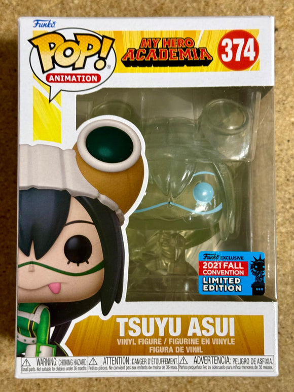 Funko Pop! Animation Translucent Tsuyu Asai #374 My Hero Academia NYCC 2021 Fall Con Exclusive