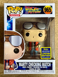 Funko Pop! Movies Marty McFly Checking Watch #965 Back to The Future SDCC 2020 Summer Con Exclusive