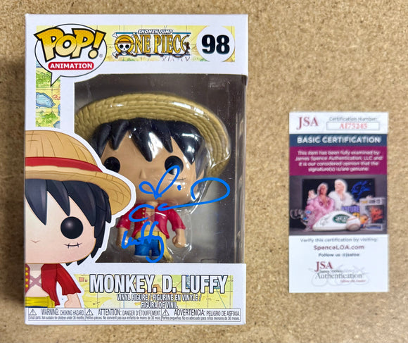 Colleen Clinkenbeard Signed Monkey D. Luffy Funko Pop! #98 One Piece JSA COA