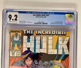 Incredible Hulk #347 CGC 9.2 1988 1st App Of Hulk As Joe Fixit & Mario Chandler